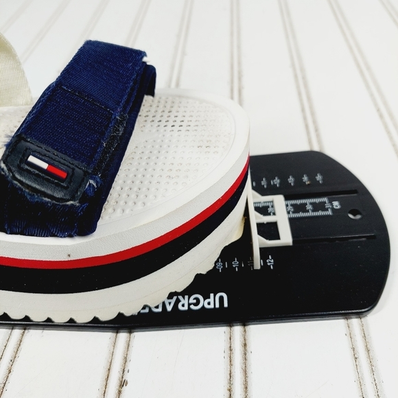 Tommy Hilfiger Red, White, and Blue Platform Sandals - Picture 11 of 12